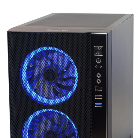 Carcasa Spacer Rainbow, ATX, Mid Tower NEGRU
