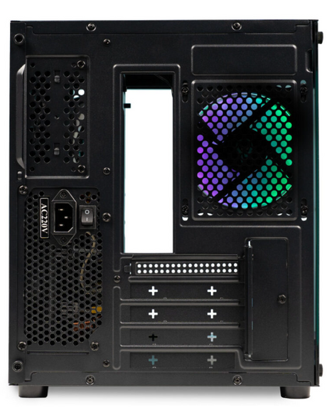 Carcasa SPACER SPCS-GC-AQUARIUM-BK-6F, RGB, Micro Tower, Black