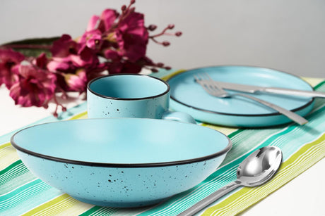 SET 6 FARFURII ADANCI, CERAMICA 20 CM, ELECTRA , ART OF DINING BY HEINNER