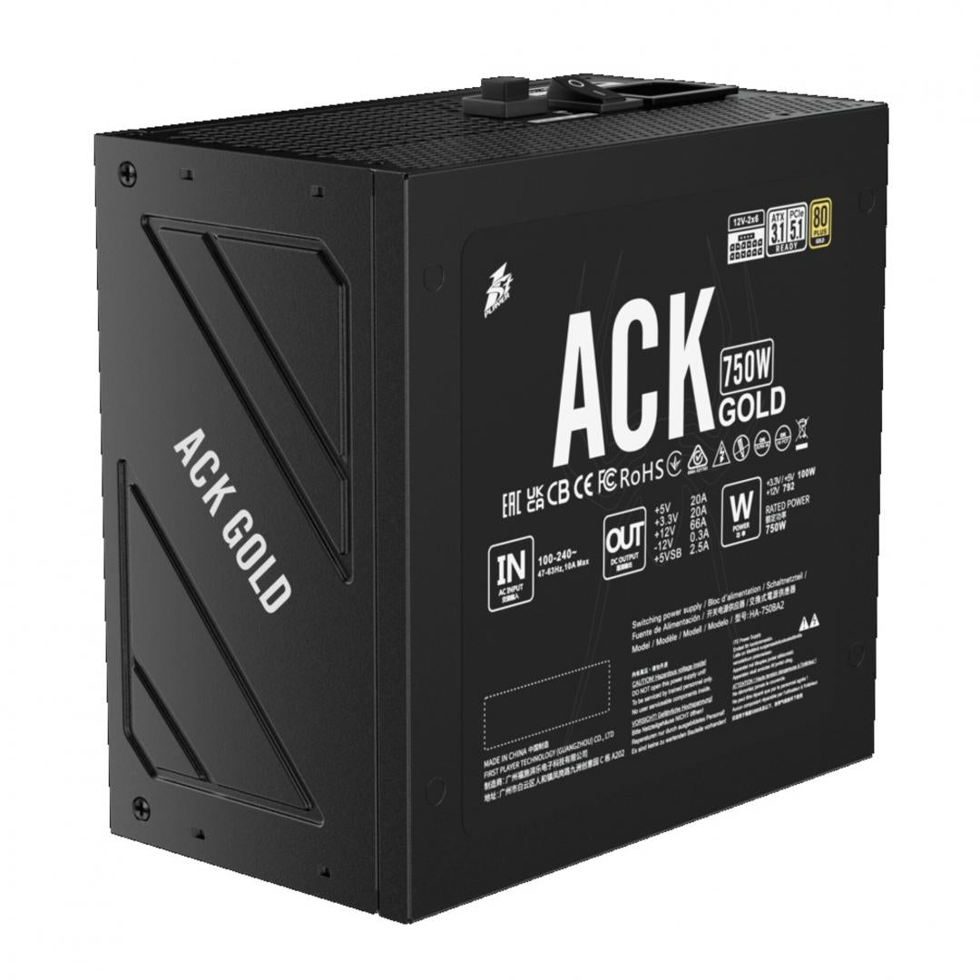 Sursa PC 1stPlayer? 750W, 80 PLUS® Gold si certificat Gold Cybenetics, Full-modular, ATX 3.1, PCIe 5.1, HA-750BA2