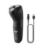 Aparat de ras PHILIPS Seria 1000 S1141/00, Autonomie 40 min, 3 elemente de taiere, Negru, L x A x I (mm) 80x100x190