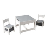 Set masuta si 2 scaune pentru copii , alb MDF, U-Grow