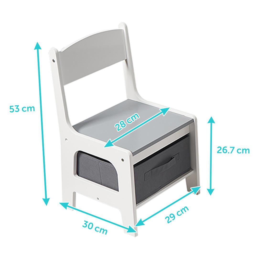 Set masuta si 2 scaune pentru copii , alb MDF, U-Grow