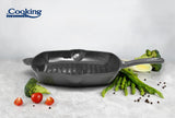 TIGAIE GRILL FONTA EMAILATA  26.5 X 4.5 CM, MARBLE GREY, COOKING BY HEINNER