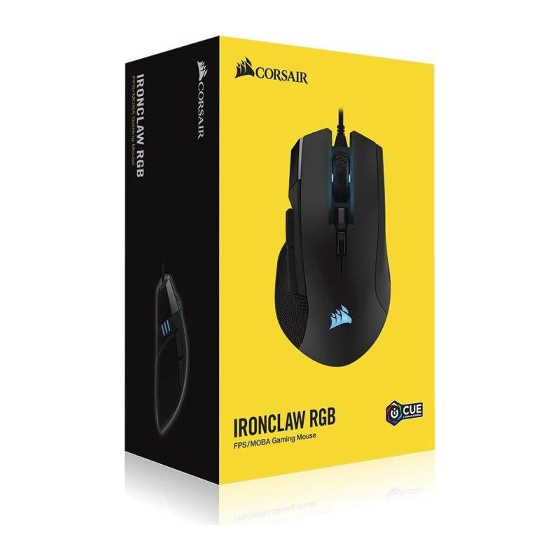Mouse Gaming Corsair IRONCLAW RGB, Optical cu fir, negru