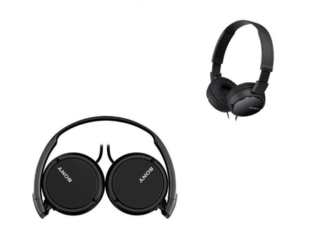 Casti Sony MDRZX110B, Frecventa (Hz) 12 - 22.000, Impedanta (ohmi) 24, Conector Stereo mini in forma de L, placat cu aur, difuzor 30 mm, negru