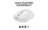 Mouse Logitech MK240 Silent Wireless, optic, interfata Bluetooth, rezolutie 1000 DPI, alb