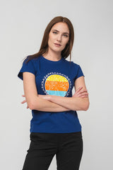 TRICOU  ROATA FAMILIE FEMEI   ROYAL BLUE-XS