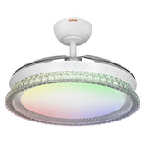 Plafoniera LED CCT cu ventilator Osram Cierzo cu Telecomanda, 60W, 4000lm, lumina alba si color (3000-6500K), dimabila, IP20, max 7252 m³/h, timer 2h-4h-8h, Alb