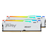 Memorie RAM Kingston FURY Beast RGB White 32GB DDR5 6000MHz CL30 Dual Channel Kit