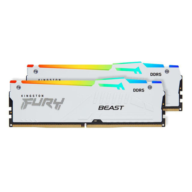 Memorie RAM Kingston FURY Beast RGB White 32GB DDR5 6000MHz CL30 Dual Channel Kit