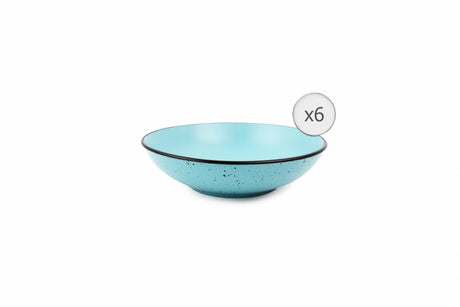 SET 6 FARFURII ADANCI, CERAMICA 20 CM, ELECTRA , ART OF DINING BY HEINNER
