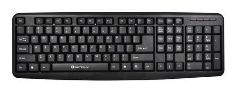 Tastatura Serioux 9400USB, cu fir, US layout, neagra, 104 taste, USB
