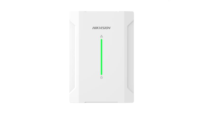 Receptor wireless Hikvision DS-PR501-HWE, frecventa de operare  868MHz, comunicare wireless bidirectionala, accepta 32 detectori wireless, 12 sirene wireless, 8 tastaturi/cititoare wireless, 64 telecomenzi wireless, distanta de comunicare 1600m in camp deschis, se conecteaza la BUS, are functie de
