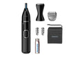 Trimmer pentru nas si urechi PHILIPS NT5650/16, Baterie, Lavabil, Utilizare umed si uscat, Tehnologie Precision Trim, Otel inoxidabil, Pieptene pentru sprancene , 2 piepteni 3-5 mm , Negru, L x A x I (mm) 36x100x190