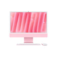 Apple iMAC 24" Retina 4.5k/ Apple M4 (CPU 8-core, GPU 8-core, Neural Engine 16-core)/16GB/256GB - Pink - INT KB (2024)