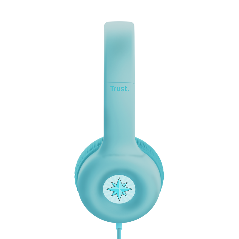 Casti Trust Nouna cu fir pentru copii, frecventa raspuns 20 Hz - 20.000 Hz, senzitivitate 92 dB, albastru