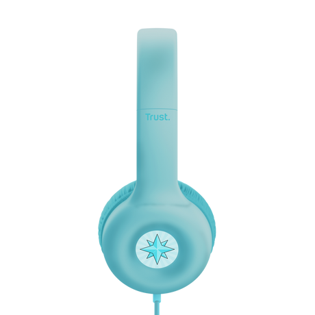 Casti Trust Nouna cu fir pentru copii, frecventa raspuns 20 Hz - 20.000 Hz, senzitivitate 92 dB, albastru