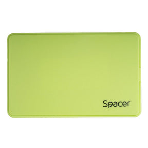 RACK extern SPACER, pt HDD/SSD, 2.5 inch, SATA, interfata PC USB 3.0, Husa piele sintetitca, plastic, verde