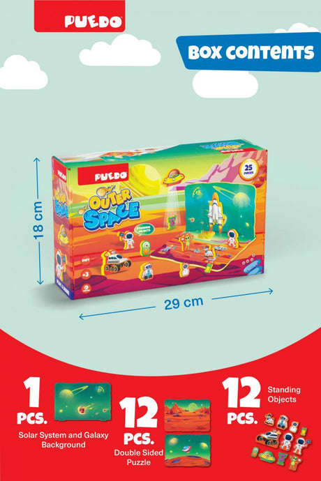 PUZZLE DIN SPUMA EVA, SPATIUL COSMIC, 25 PIESE, PUEDO