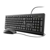 Kit tastatura + mouse Trust Primo, wired, negru