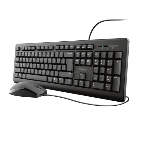 Kit tastatura + mouse Trust Primo, wired, negru