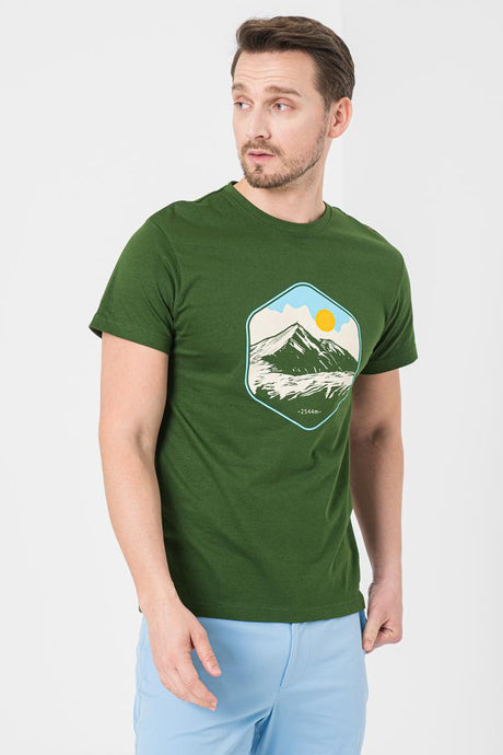 TRICOU CASUAL MOLDOVEANU BARBATI BOTTLE GREEN-M