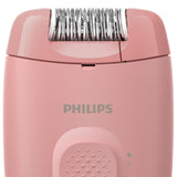 Epilator cu fir PHILIPS Seria 2000 BRE227/00, 1 viteza, 2 accesorii, Retea, Corai, L x A x I (mm) 110x40x145