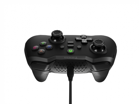 Controller cu fir Genesis Mangan 300, interfata USB, 19 butoane, negru