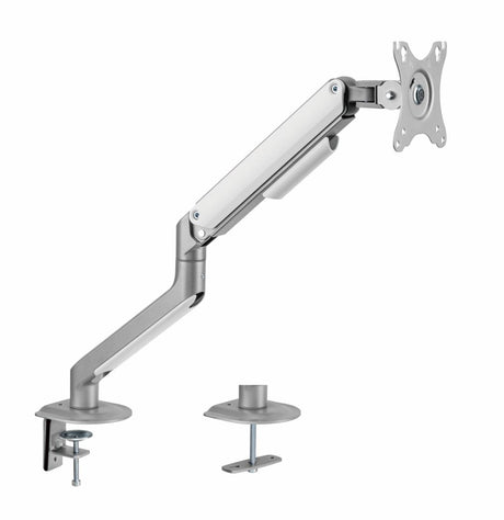 Suport monitor Serioux MM63-C012, compatibilitate  dimensiune ecran 17"-32", greutate maximă suportata: (per ecran): 2~9kg, VESA: 75x75, 100x100, inclinare: +55°~-55°, pivotare: +90°~-90°, rotația ecranului: + 180°~-180°, instalare: clemă, grommet