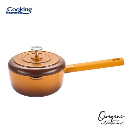 CASEROLA ALUMINIU TURNAT + CAPAC 18x8.5 CM, 1.8 L, NICOLAI TAND, ORIGINI, COOKING BY HEINNER