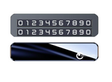 Lemontti Suport auto numar telefon parcare, 2 numere telefon schimbabile, aluminiu, cifre magnetice fluorescente, Negru