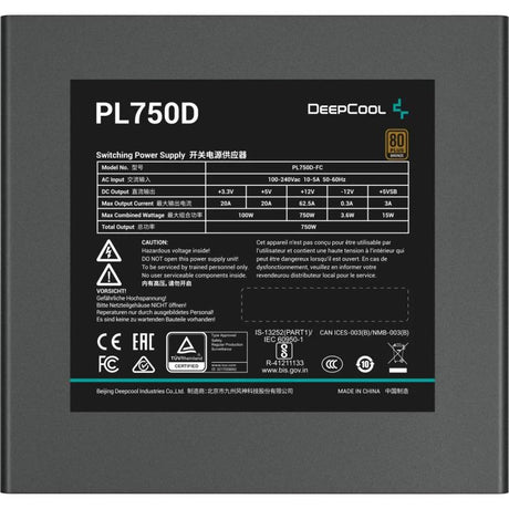 Sursa DEEPCOOL PL750D V2 750W 80 PLUS Bronze
