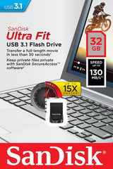Memorie USB Flash Drive SanDisk Ultra Fit, 32GB, USB 3.1