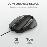 Mouse Trust Voca Comfort Mouse, negru
