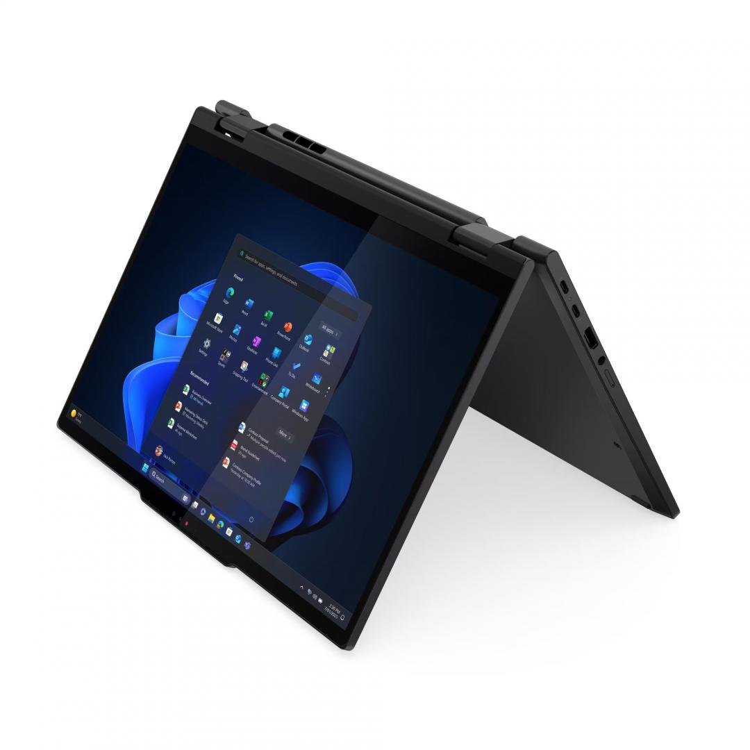 Laptop ThinkPad T14s 2-in-1 Gen 1; 14" WUXGA (1920x1200) IPS 500nits Anti-reflection / Anti-smudge, 100% sRGB, Low Power, Touch; Intel® Core Ultra 7 255U, 12C (2P + 8E + 2LPE) / 14T, Max Turbo up to 5.2GHz, 12MB; Video Integrated Intel® Graphics; RAM 1x 32GB Soldered LPDDR5x-7467; 1TB SSD M.2 2280