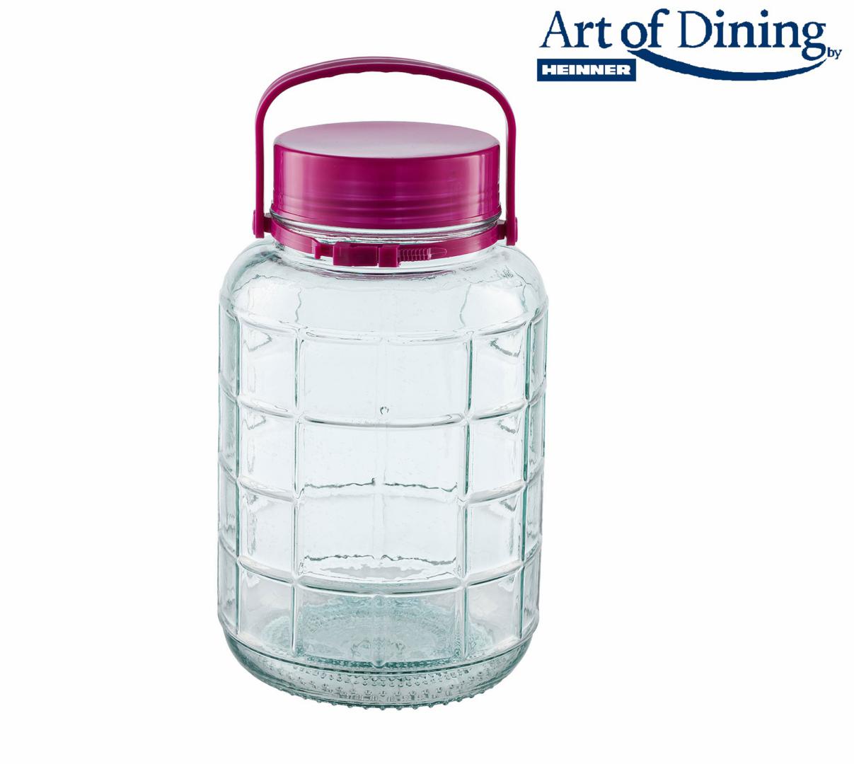 BORCAN STICLA CU CAPAC PLASTIC 8L, ART OF DINNING BY HEINNER