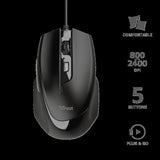 Mouse Trust Voca Comfort Mouse, negru