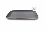 SET 6 PLATOURI CERAMICA 32x20 CM, CALYPSO, ART OF DINING BY HEINNER