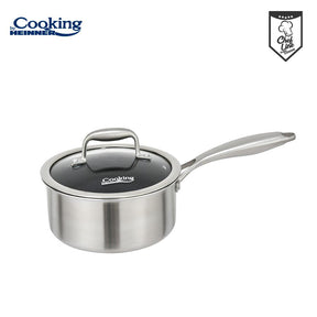 CASEROLA CU CAPAC, 16x8.5 CM, 1.6 L, TITANIUM3, COOKING BY HEINNER