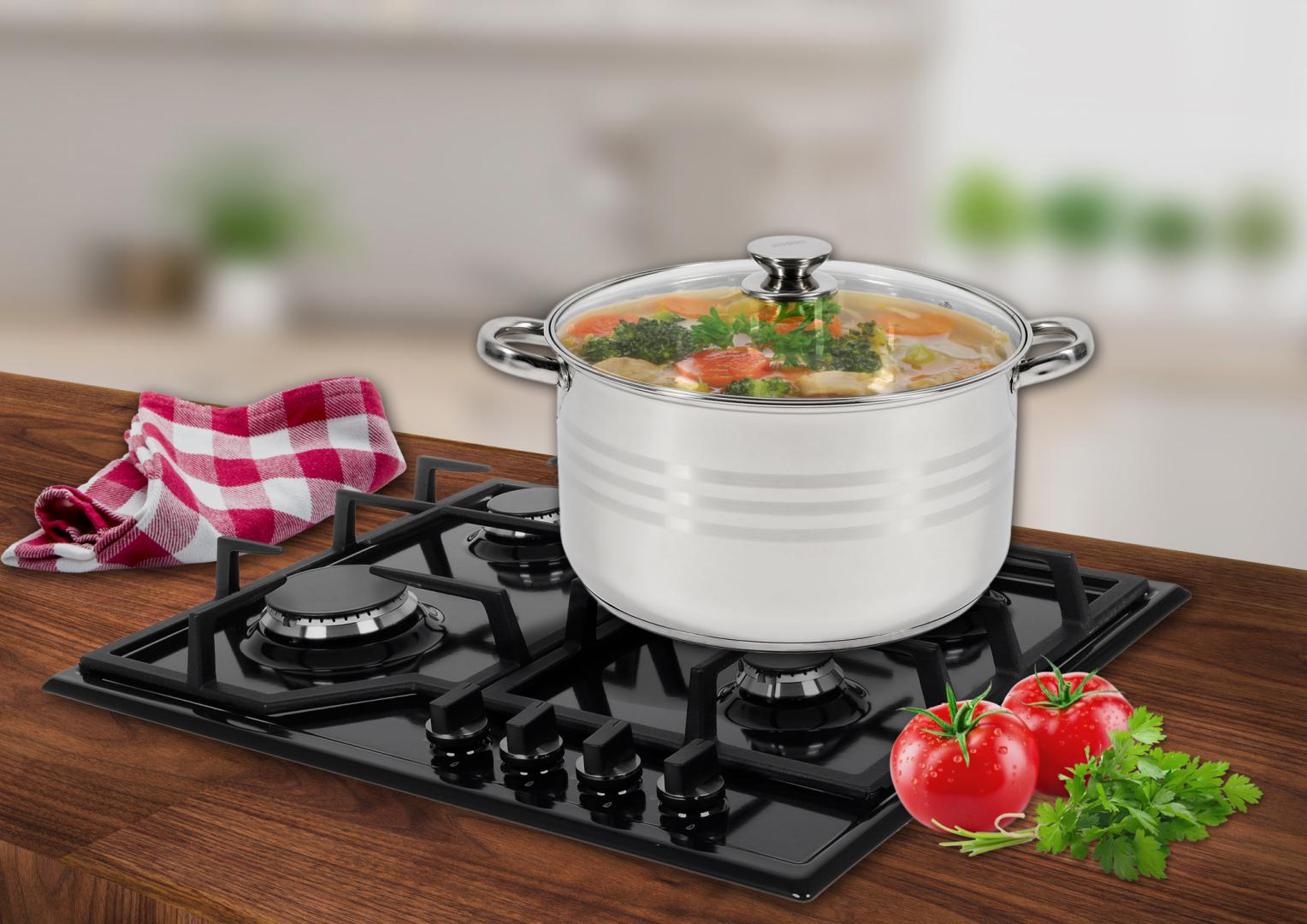SEMIOALA INOX+CAPAC,  26x14,5 CM, 7 L, MYRA,  COOKING  BY HEINNER