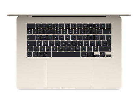 MacBook Air 15.3" Retina/Apple M4 (CPU 10- core, GPU 10- core, Neural Engine 16- core)/16GB/256GB - starlight - INT KB (2025)