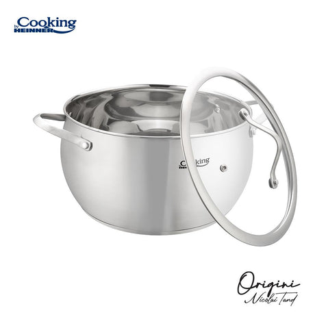 SEMIOALA INOX+CAPAC 24X13.5 CM, 6L, NICOLAI TAND, ORIGINI, COOKING BY HEINNER