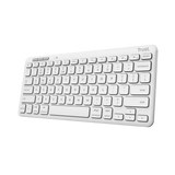 Tastatura Trust Lyra Wireless, conexiune USB-A, USB-C 1.1, distanta acoperire wireless 10m, 1x AAA baterie, compatibila cu laptop, pc, Bluetooth devices, tableta, alba