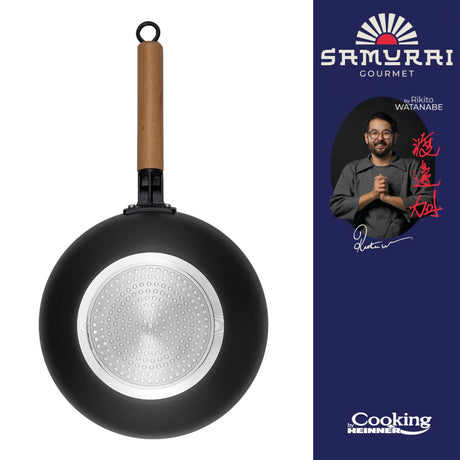 TIGAIE WOK ALUMINIU + CAPAC 28X8 CM, RIKITO WATANABE, COOKING BY HEINNER