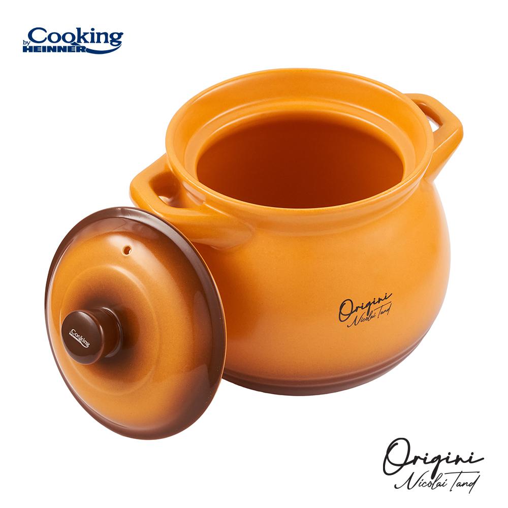 OALA CERAMICA CU CAPAC, 14.5x16 CM, 3 L, NICOLAI TAND, ORIGINI, COOKING BY HEINNER