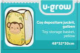 Cos depozitare jucarii , galben, U-Grow