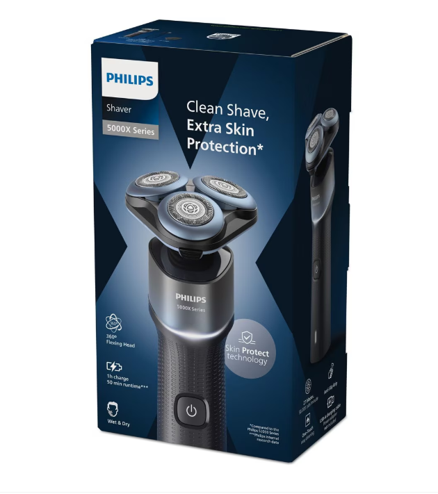 Aparat de Ras electric PHILIPS seria 5000X X5006/00, negru, 3 capete, rezistent la apa