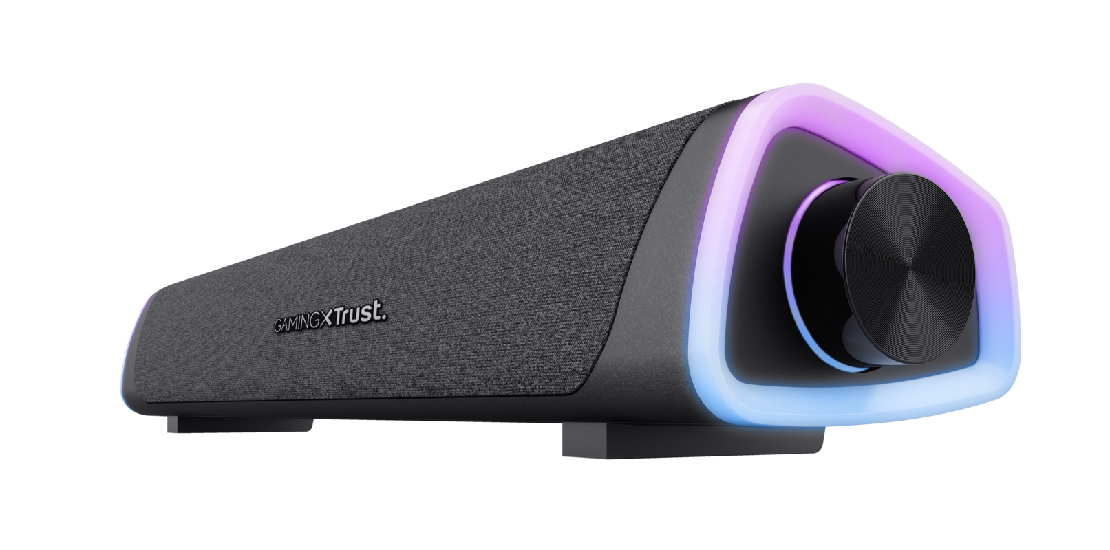 Soundbar Trust GXT 620 Axon, puetere (RMS) 6W, frecventa 20 Hz - 20.000 Hz, audio input 3.5mm (1.4m), iluminare RGB, alimentare prin USB,  negru