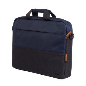 Geanta laptop Trust Lisboa, pentru laptopuri cu diagonala pana in 15.6",2 compartimente, material POM, RPET Polyester, RPET, volum 2.1 L, albastru